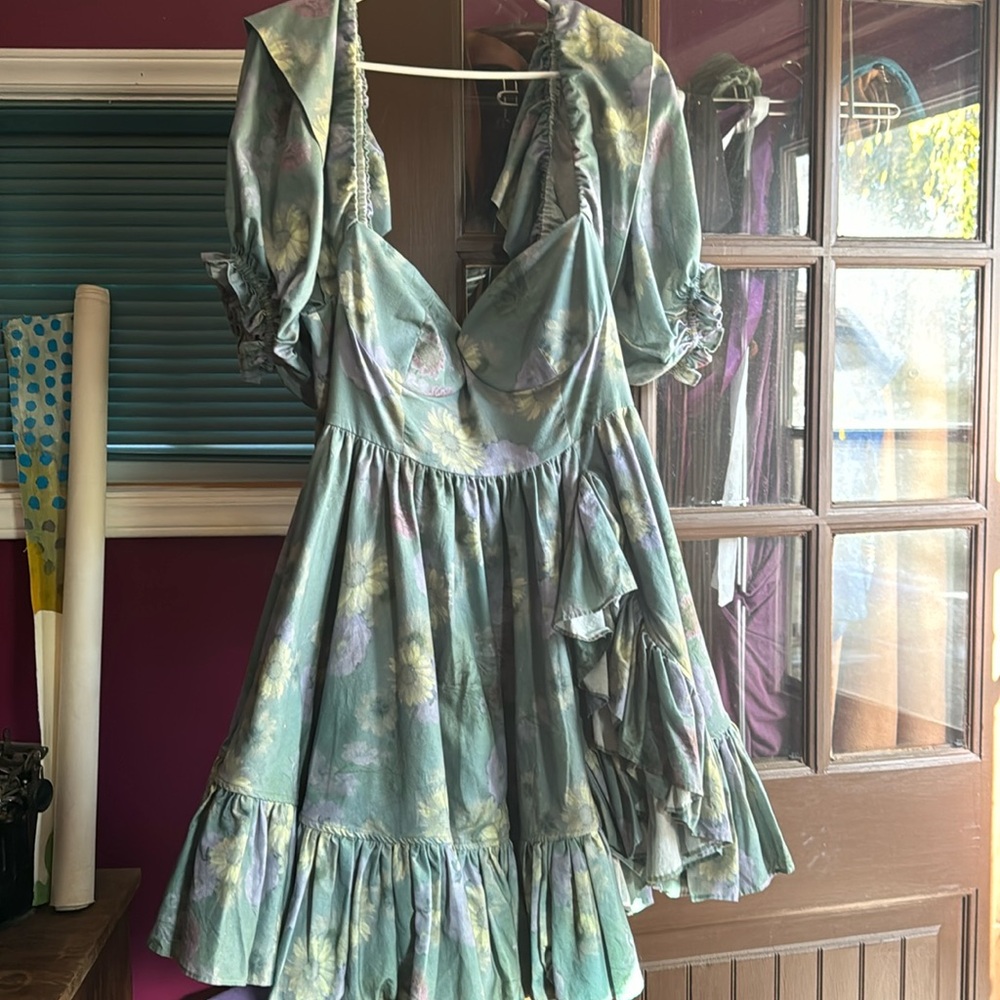 Selkie Mini Bloom Dress Dust Chalk Floral